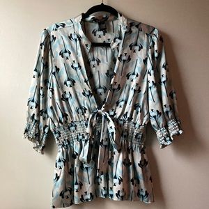 Pretty top with smocking details